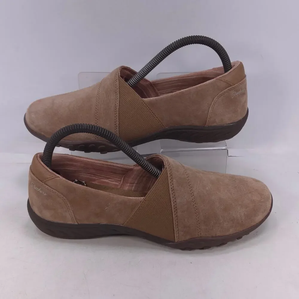 Skechers Relaxed Fit Slip On Walking Shoe Womens Size 7.5 100377 Beige